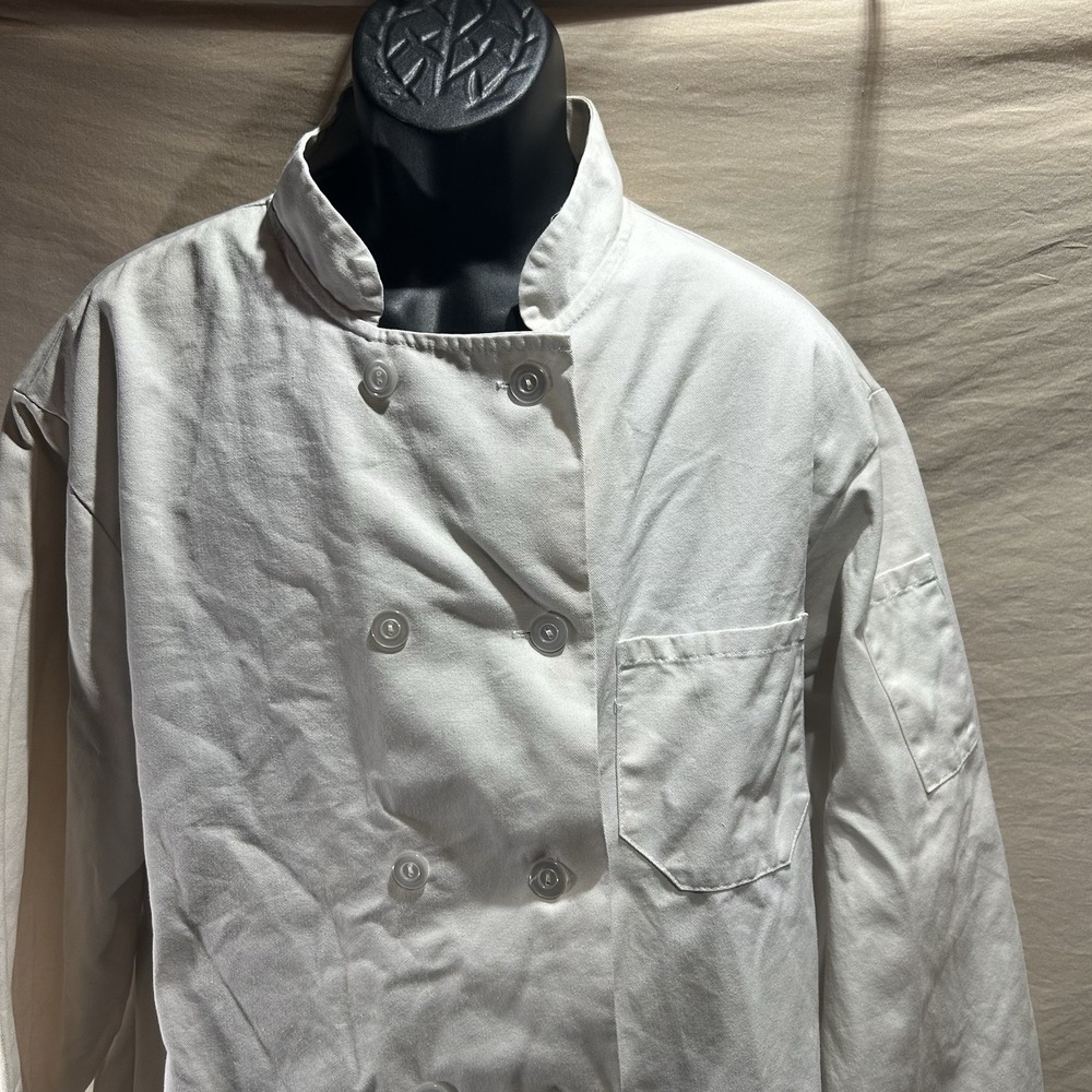 WearGuard Aramark Chef Coat Mens White 2XLR Double Breasted Jacket Uniform